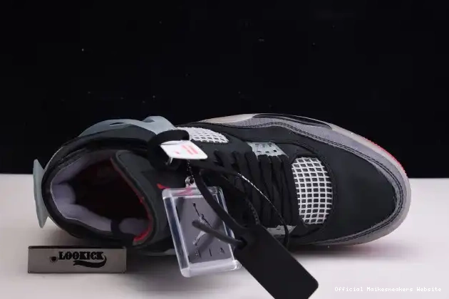 Official Maikesneakers Jordan CV9388-001 4 Retro Air Bred Off x White 0514
